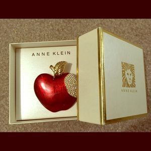 Anne Klein Apple brooch.